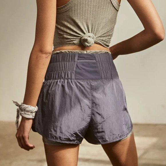 Free People The Way Home Shorts in Deep Sea - Picture 3 of 5